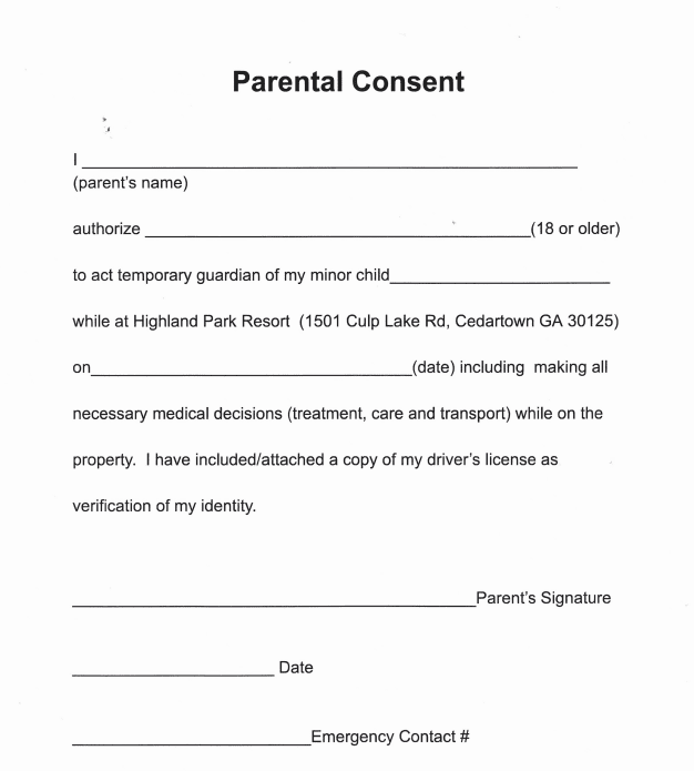 Screenshot Parental Concent